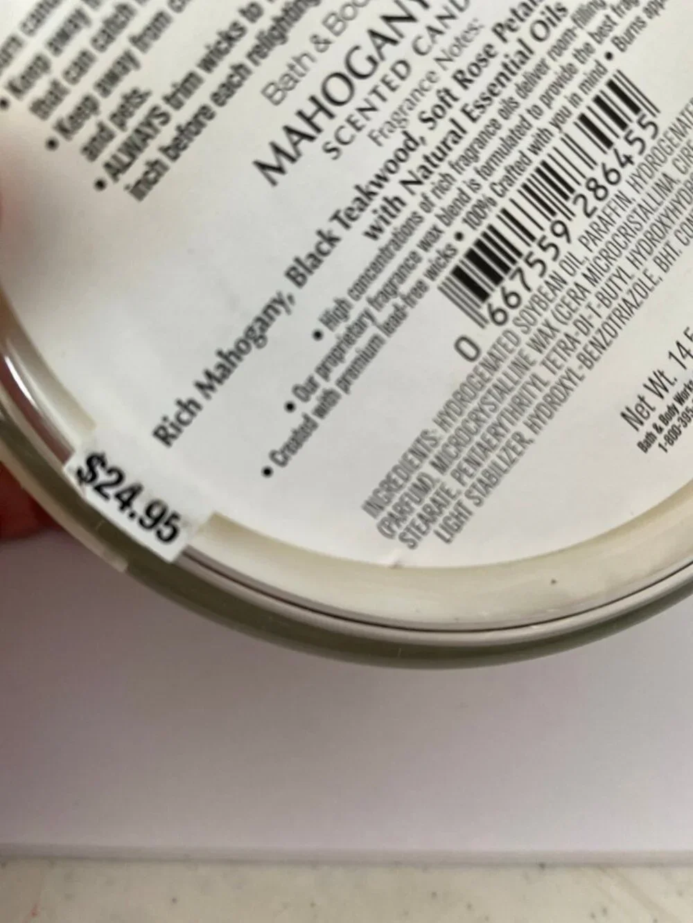 “Mahogany Rose” Bath & Body Works NEW 3 Wick Candle